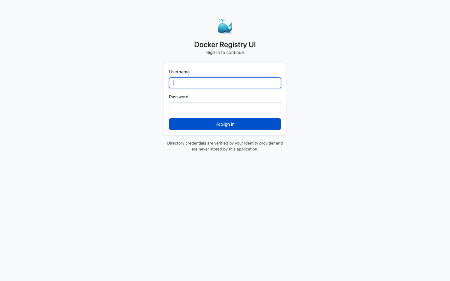 LDAP sign-in page